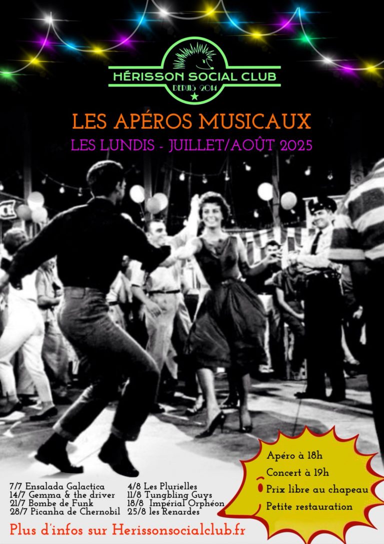 Les apéros musicaux des lundis de l’été !!!