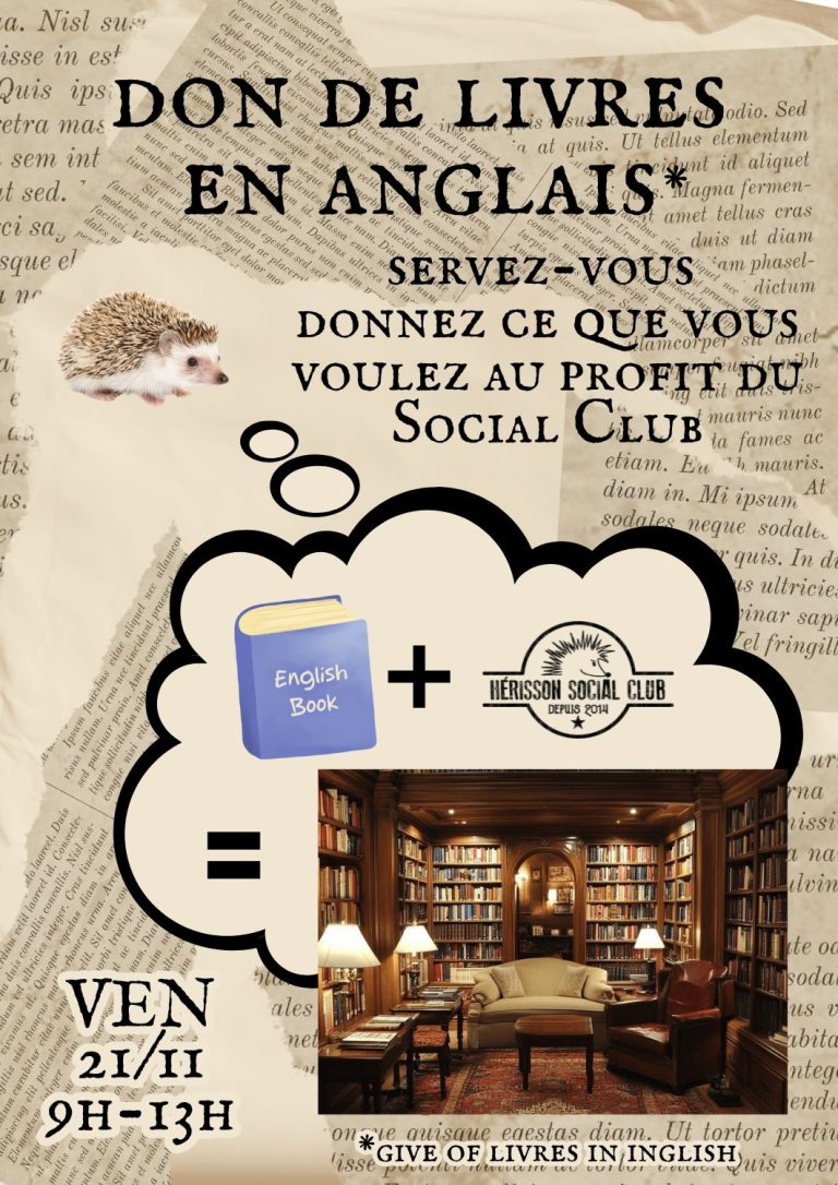 Don de livres en anglais
