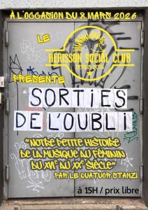 concert quatuor Stanzi « sorties de l’oubli »