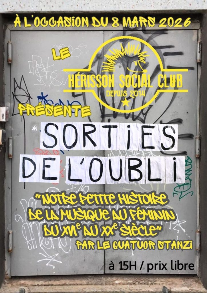 concert quatuor Stanzi « sorties de l&rsquo;oubli »