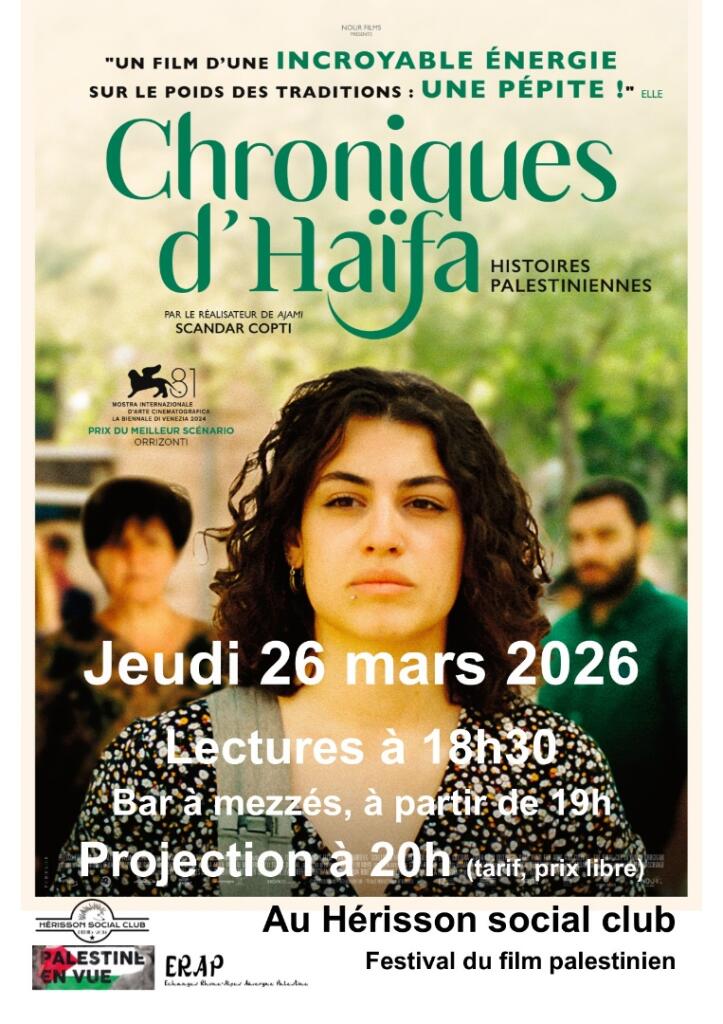 projection rencontre Chroniques d&rsquo;Haïfa